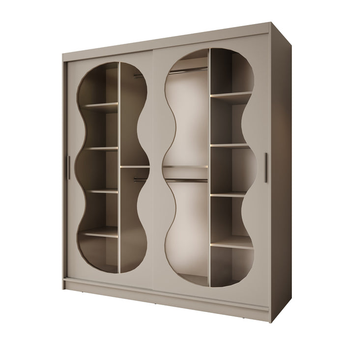 Meubella - Kledingkast Bunaro - Beige - 180 cm