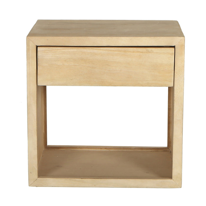 Giga Meubel - Nachtkastje Zwevend - Naturel Hout - 40x30x40cm - Jeff