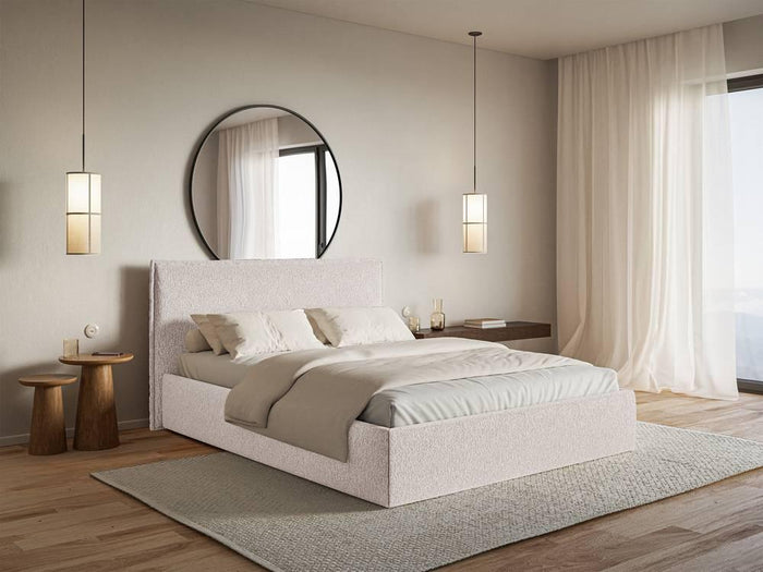 NADUVI Collection Bedframe Esmay chenille 140 x 200 cm