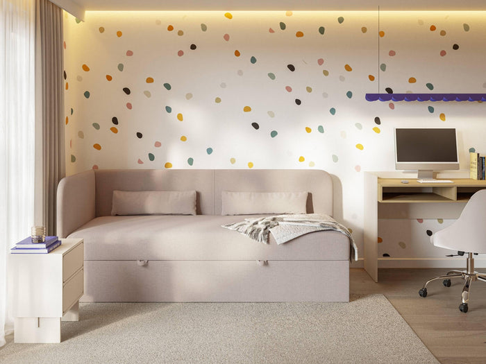 NADUVI Collection Jeugdbed Cambrils chenille links 90 x 200 cm met