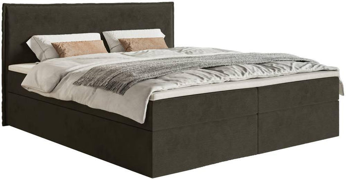 NADUVI Collection Boxspring Esmay velvet met opbergruimte en topper