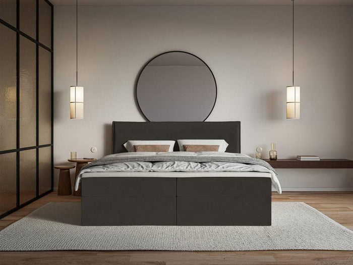 NADUVI Collection Boxspring Esmay velvet met opbergruimte en topper