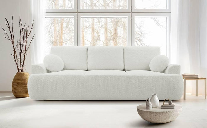 NADUVI Collection 3-zitsslaapbank Bontero bouclé met opbergruimte