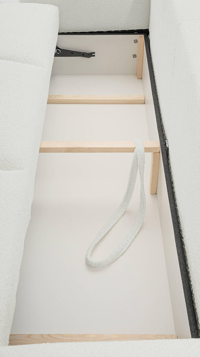 NADUVI Collection 3-zitsslaapbank Bontero bouclé met opbergruimte