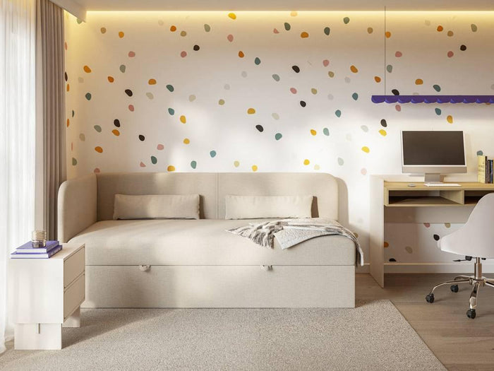 NADUVI Collection Jeugdbed Cambrils chenille links 90 x 200 cm met