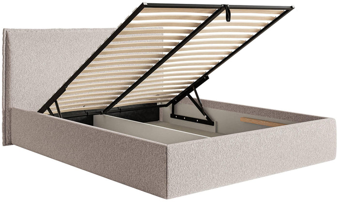 NADUVI Collection Bedframe Esmay chenille met opbergruimte 200 x 200