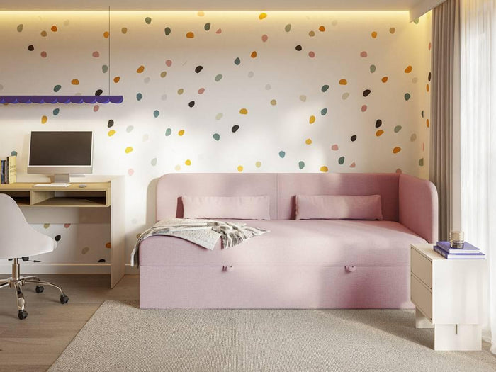 NADUVI Collection Jeugdbed Cambrils chenille rechts 90 x 200 cm met