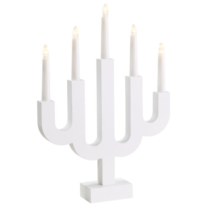 Beliani - BJORKAN - LED kandelaar - Wit - MDF