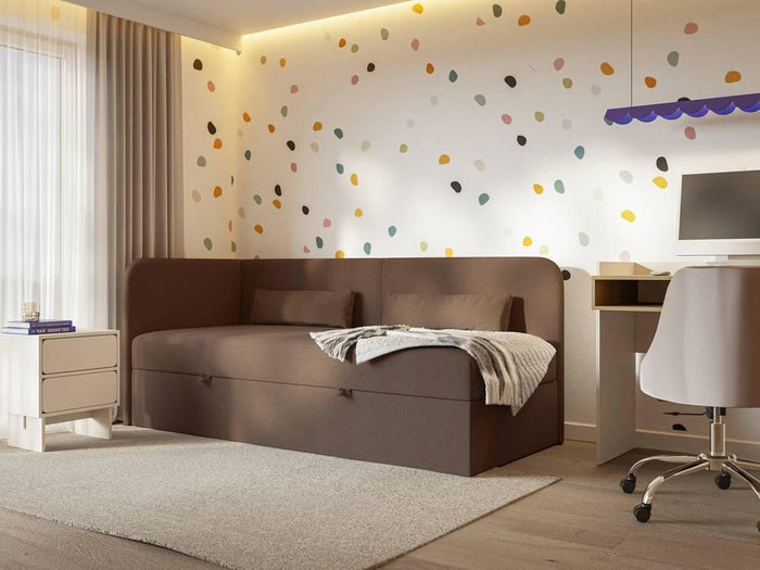 NADUVI Collection Jeugdbed Cambrils chenille links 90 x 200 cm met