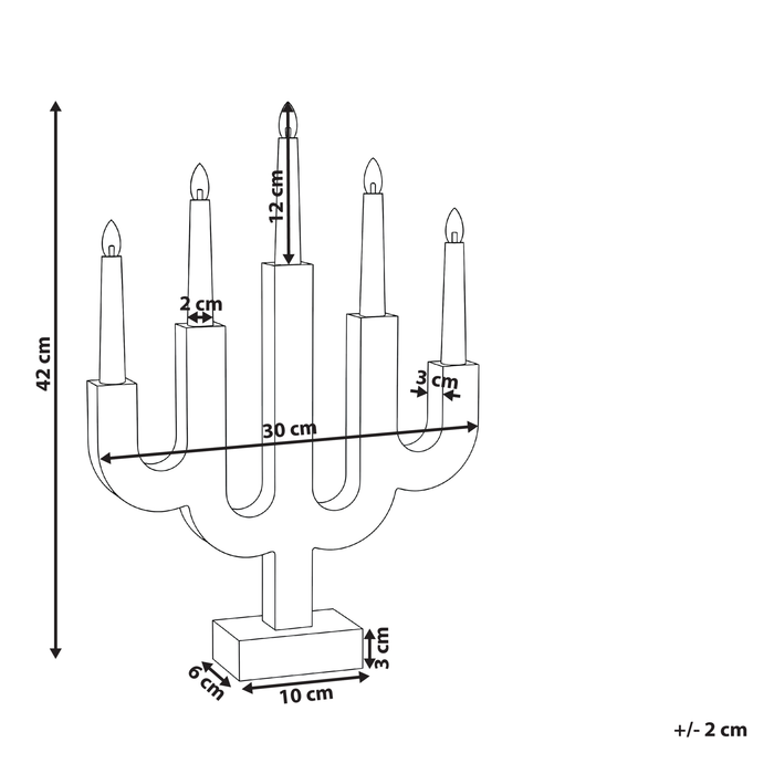 Beliani - BJORKAN - LED kandelaar - Wit - MDF