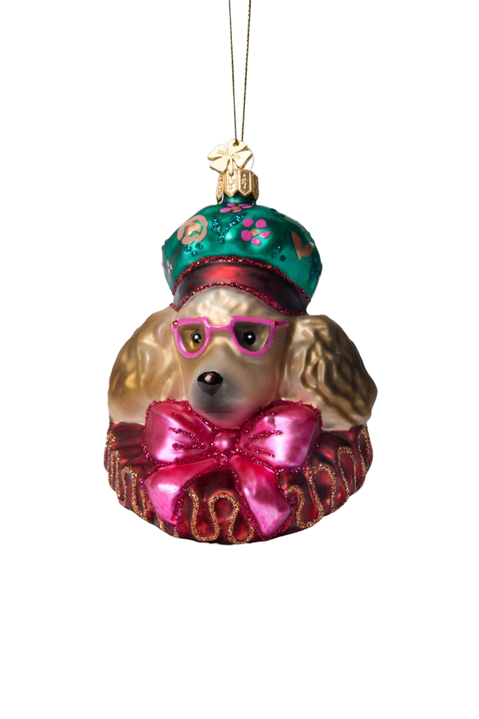 Sissy-Boy Kerstornament poedel met strik