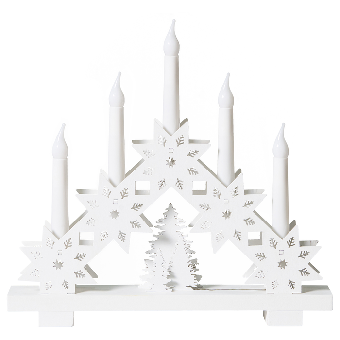 Beliani - BILLAN - LED kandelaar - Wit - MDF