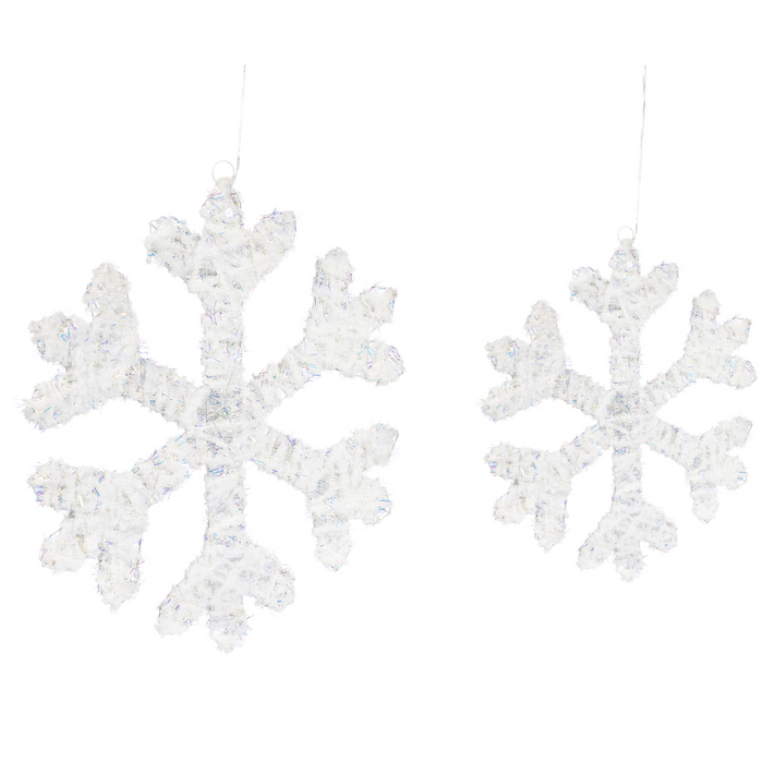 Beliani - GURRE - LED-decoratie set van 2 - Wit - Metaal