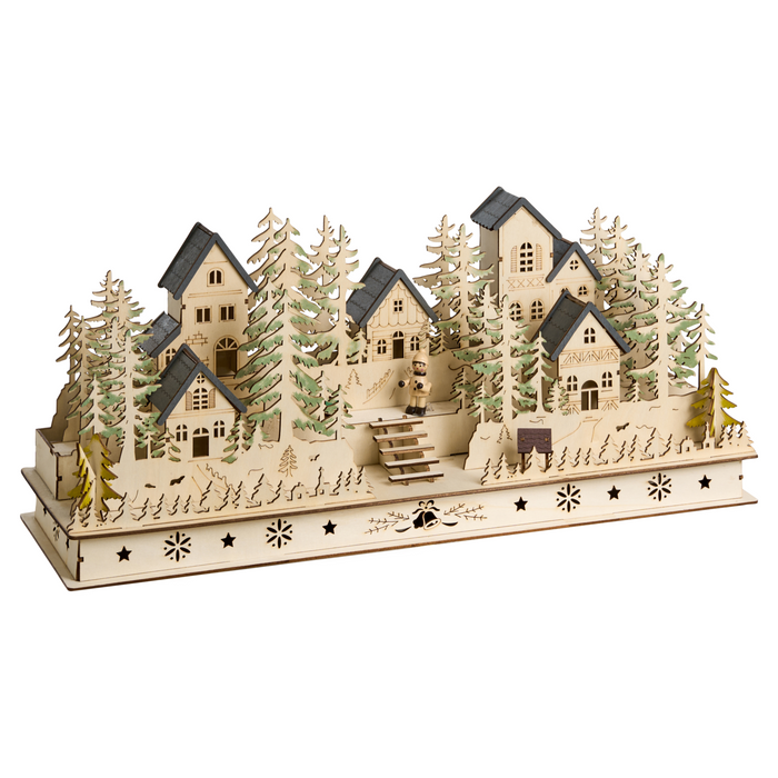 Beliani - VANSJO - LED kerstdecoratie - Lichtbruin - Multiplex