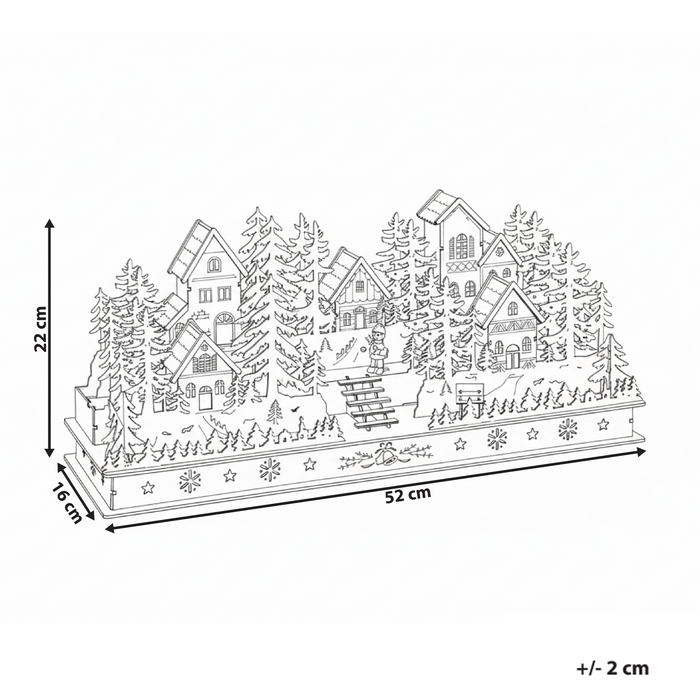 Beliani - VANSJO - LED kerstdecoratie - Lichtbruin - Multiplex