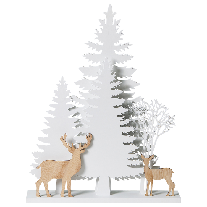 Beliani - GISSELAN - LED-decoratie - Wit - MDF