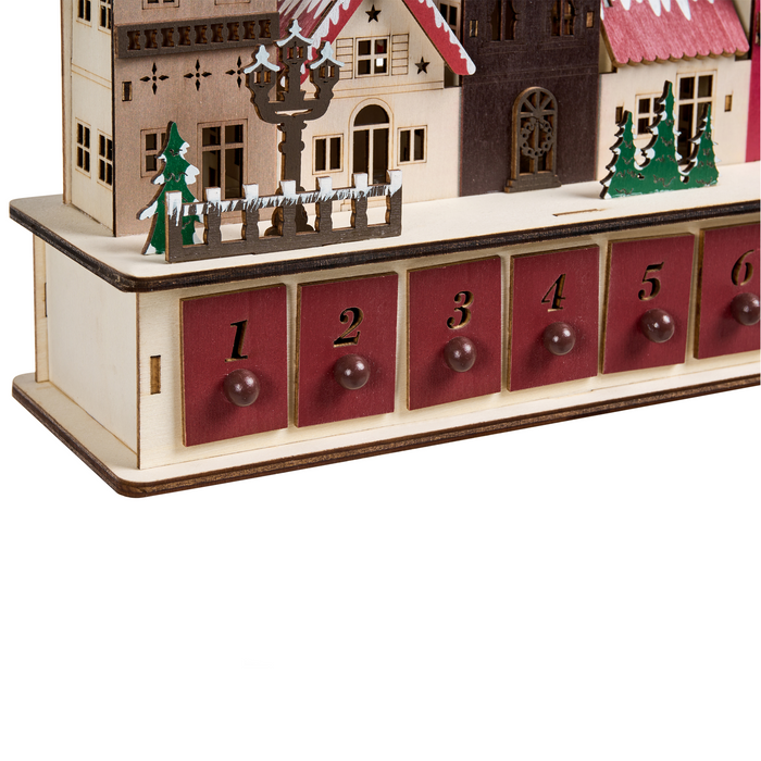 Beliani - ASPERN - LED kerstdecoratie - Rood - Multiplex