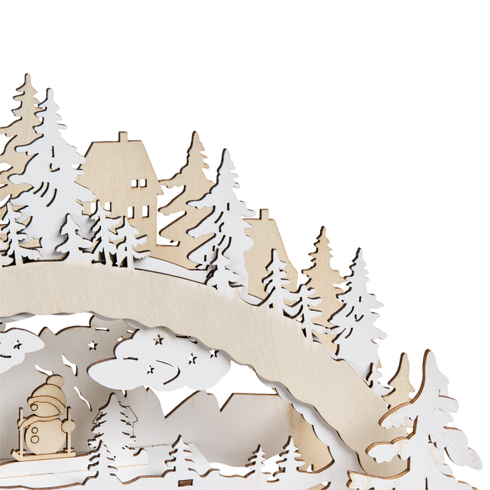 Beliani - GOKSJO - LED kerstdecoratie - Lichtbruin - Multiplex