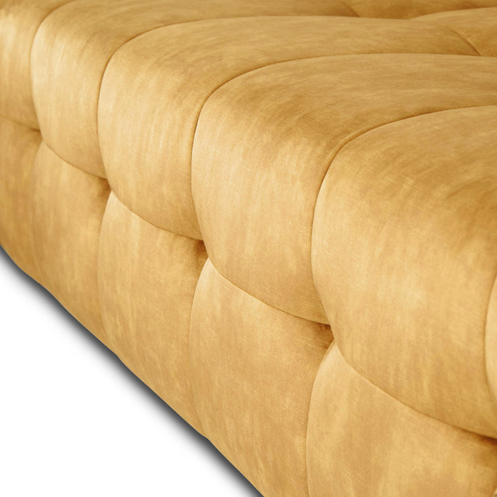 by fonQ Wies 4,5-zits Hoekbank Links - Fluweel - Goudgeel