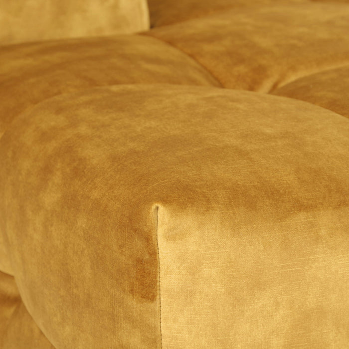 by fonQ Wies 4,5-zits Hoekbank Links - Fluweel - Goudgeel