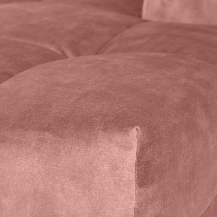 by fonQ Wies 4,5-zits Hoekbank Rechts - Fluweel - Oud Roze