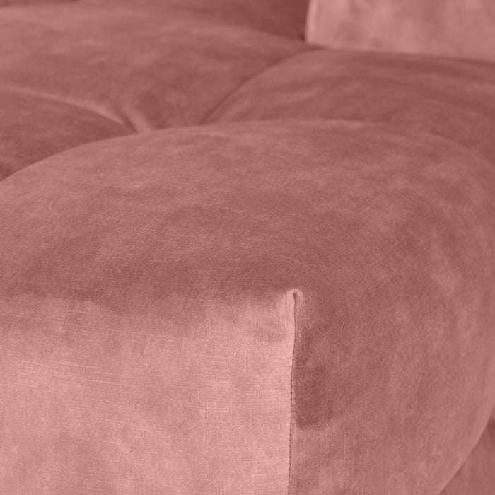 by fonQ Wies 3,5-zits Hoekbank Rechts - Fluweel - Oud Roze