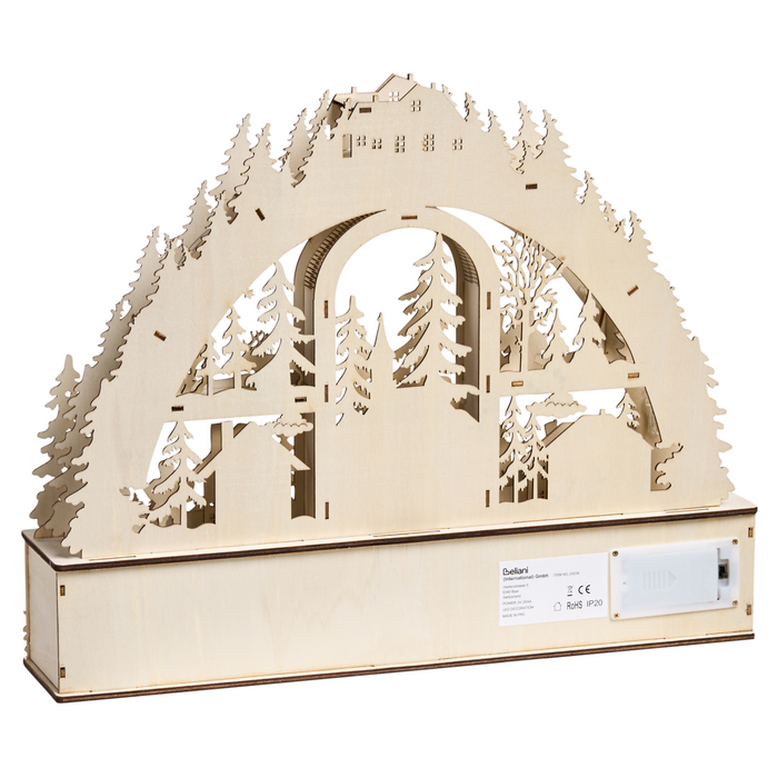 Beliani - NORSJO - LED kerstdecoratie - Lichtbruin - Multiplex