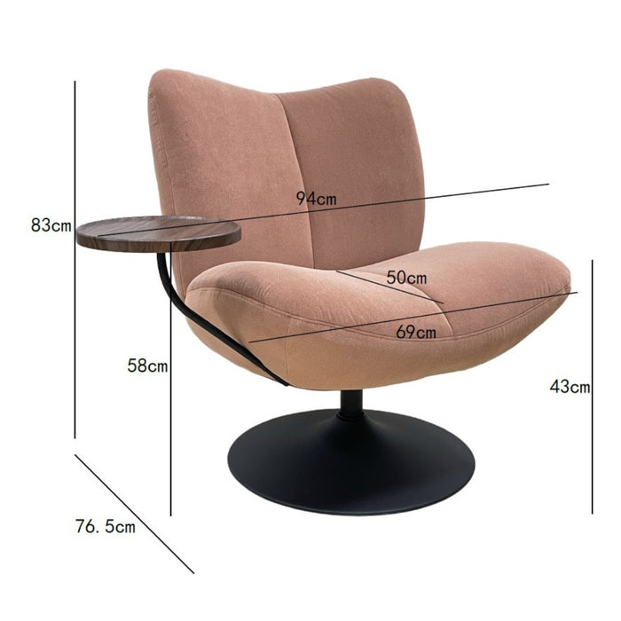 DÉJA Living - Draaifauteuil Taupe|Chrome - Incl. Tafeltje - Morten