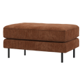 WOOOD Rodeo Hocker Op Poten - Ribstof - Roestbruin - 45x84x54