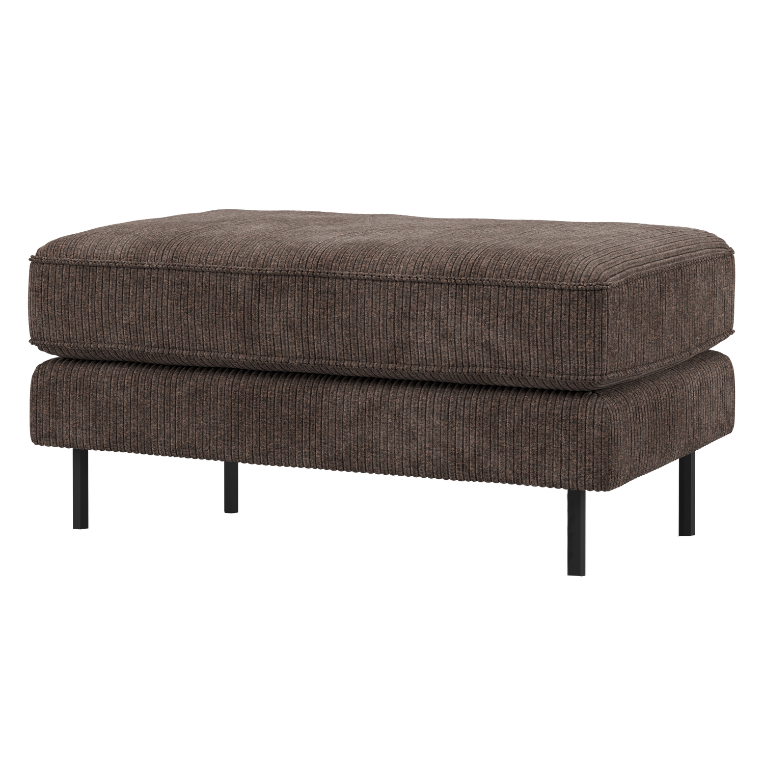 WOOOD Rodeo Hocker Op Poten - Ribstof - Bruin - 45x84x54