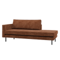 WOOOD Rodeo Daybed Links - Ribstof - Roestbruin - 85x203x86