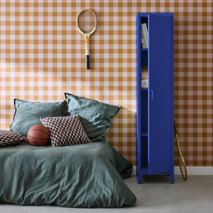 sweeek - Industriële metalen kast 4 vakken 1 deur