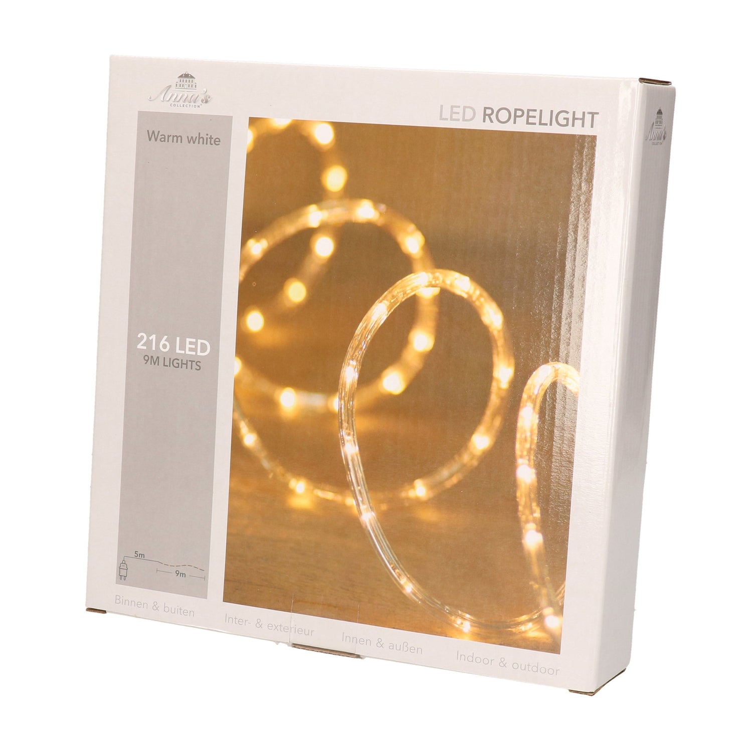 Anna's Collection Kerstverlichting - 216 lampjes - warm wit -9 m