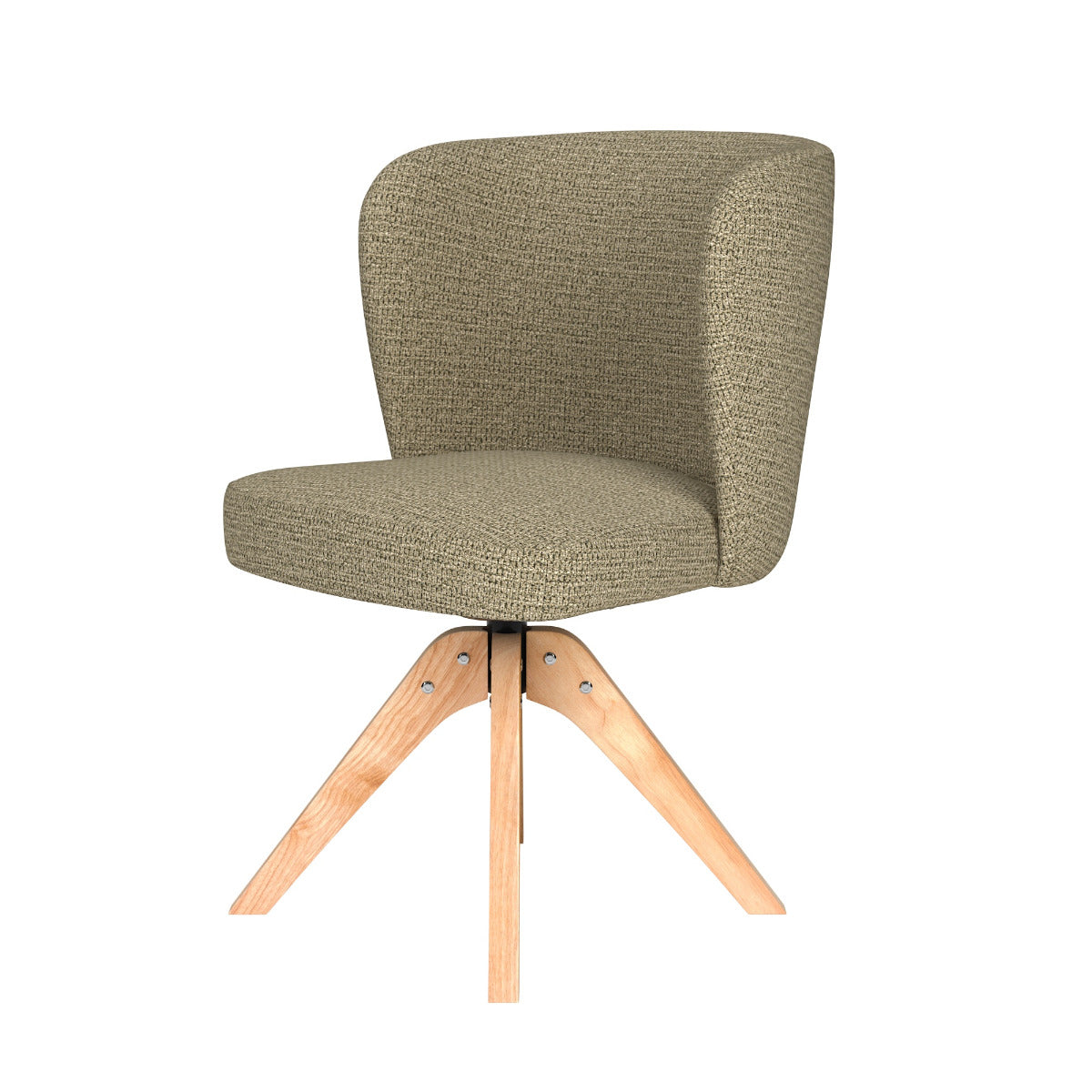 Puur Jude draaistoel hout - groen