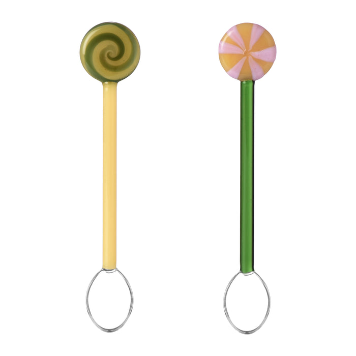 Ichendorf Milano Schiaccianoci Lollipop Lepels - Set van 2 - Geel / Groen