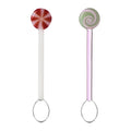 Ichendorf Milano Schiaccianoci Lollipop Lepels - Set van 2 - Roze / Wit