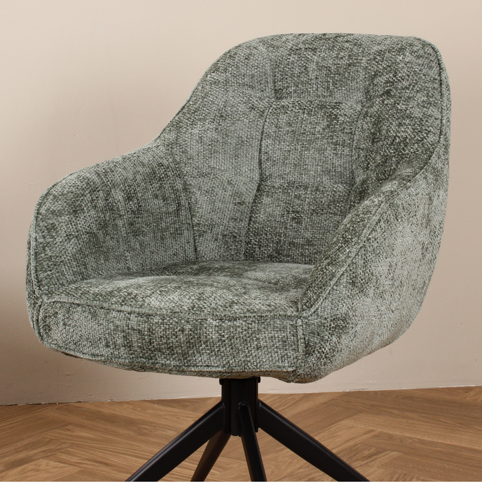 DS4U Joy draaibare eetkamerstoel - groen