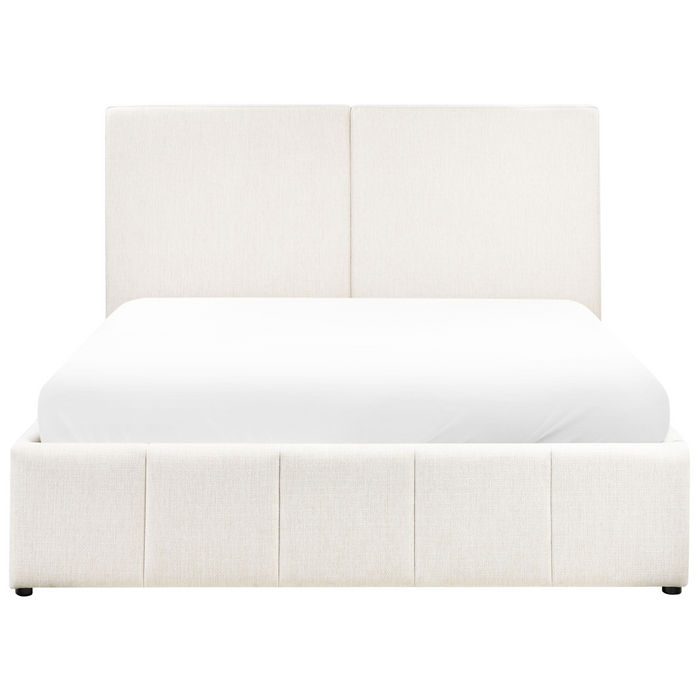 Beliani-CASTELNAVET-Tweepersoonsbed-Wit-160 x 200 cm-Polyester