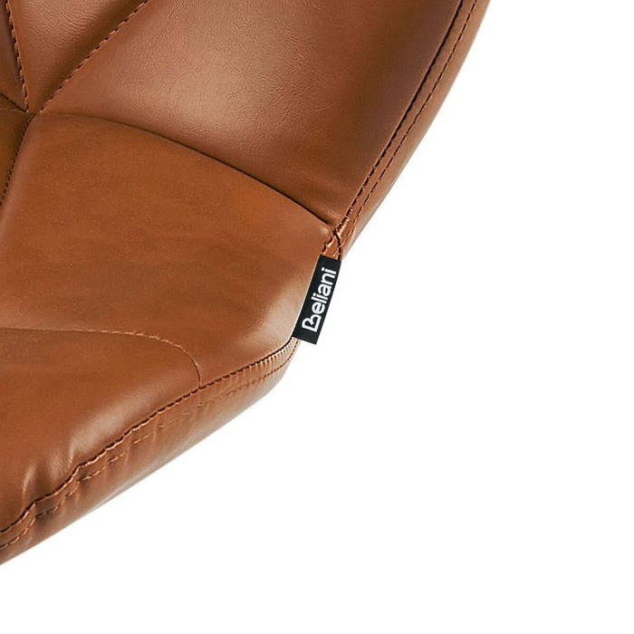 Beliani - VALETTA II - Barkruk set van 2 - Goudbruin - Kunstleer