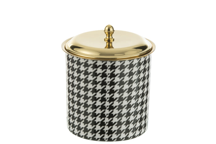 J-Line ijsemmer Pied-Poule - roestvrij - goud