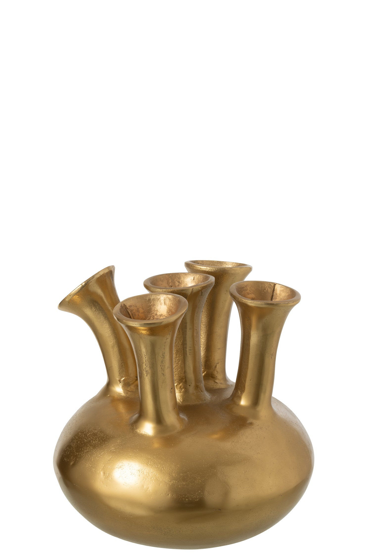 J-Line vaas Tulp - aluminium - goud