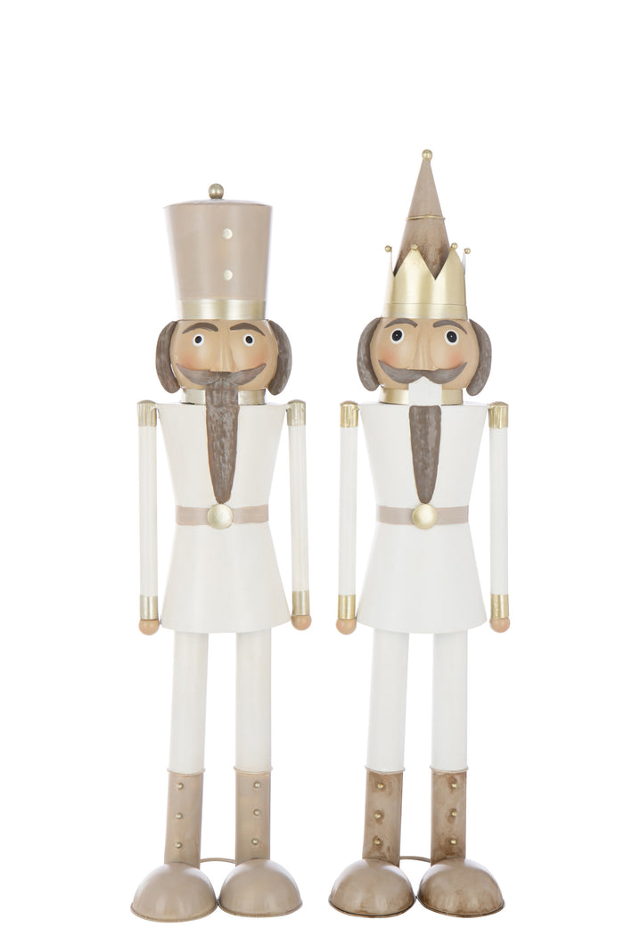 J-Line figuur Notenkraker Snor - metaal - mix - large - 2 st