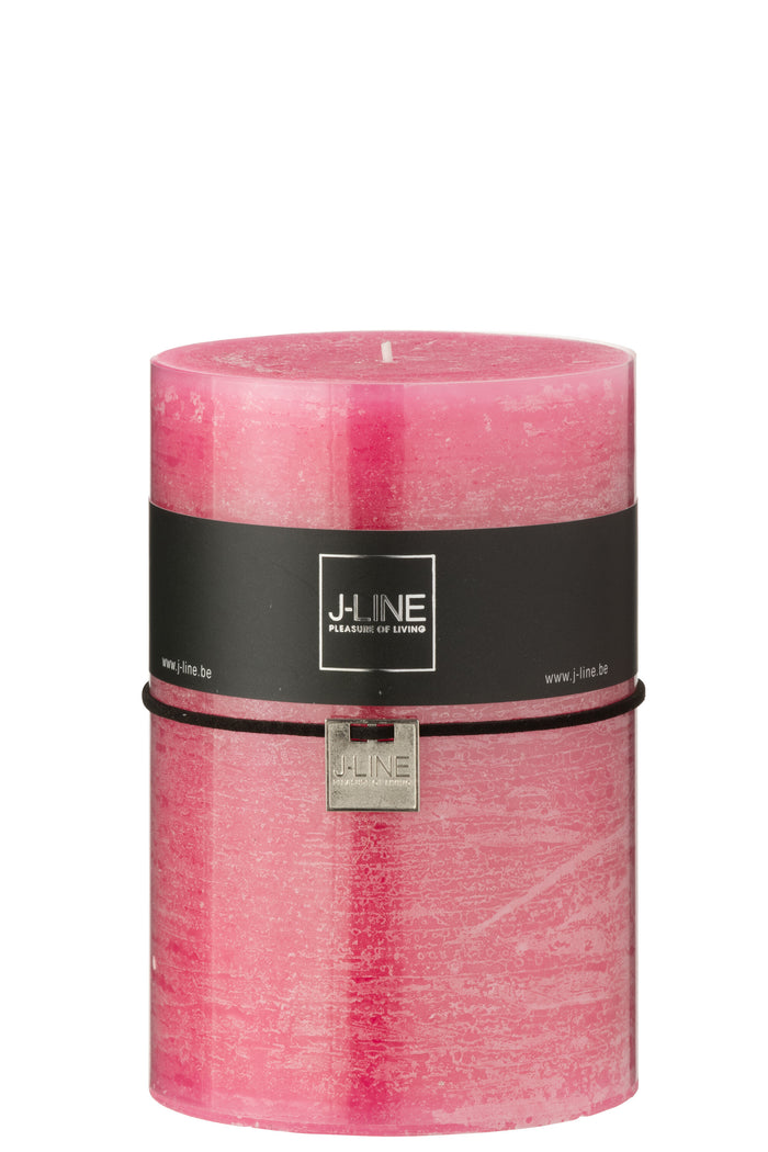 J-Line cilinderkaars - roze - extra large - 95U