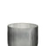 J-Line vaas Gestreept - glas - zwart - small