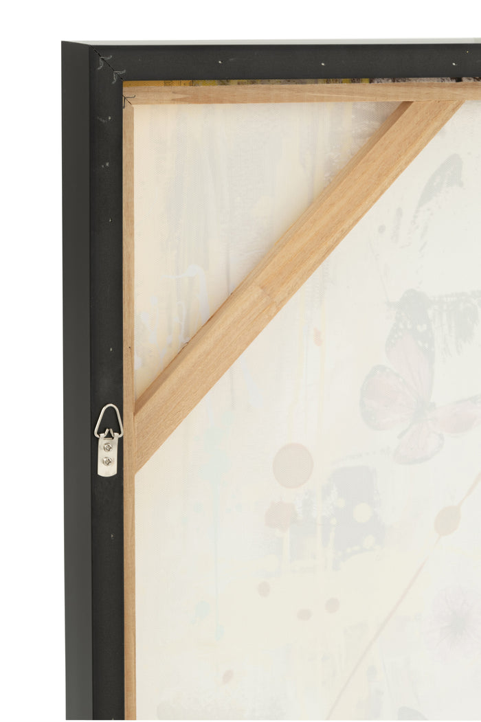 J-Line wanddecoratie Ballerina - canvas - mix