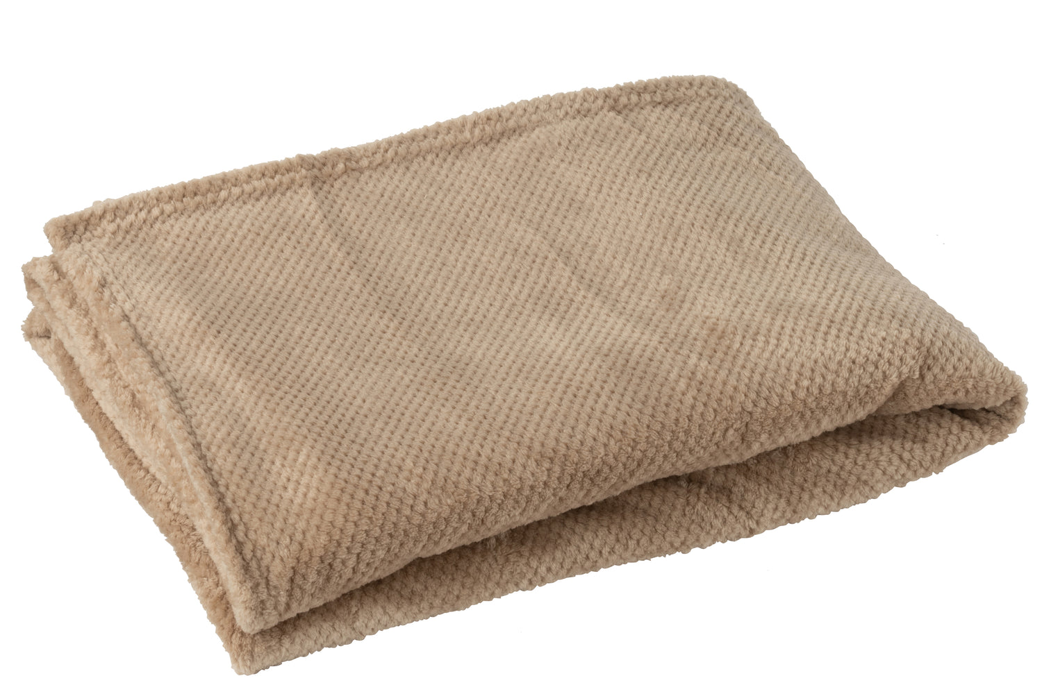 J-Line deken Snuggle - polyester - beige