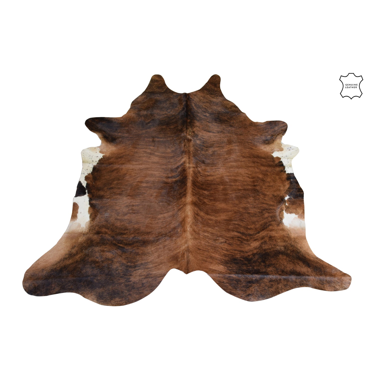 J-Line tapijt Koeienvel - leer - bruin