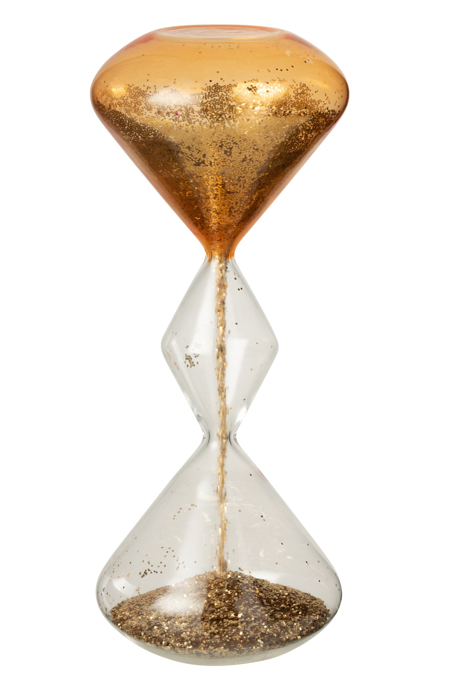 J-Line zandloper Glitters - glas - goud