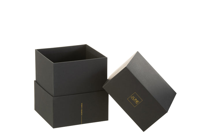 J-Line geurkaars Noa - Herbal Serenity - glas - groen - medi