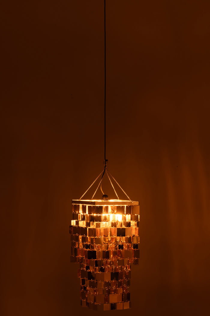 J-Line lampenkap Kandelaar Vierkant - kunststof - goud - sma